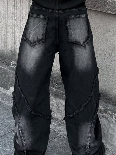 高階重磅小眾彎刀牛仔褲5