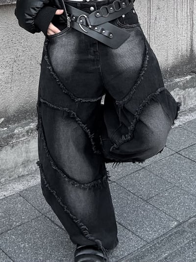 高階重磅小眾彎刀牛仔褲3