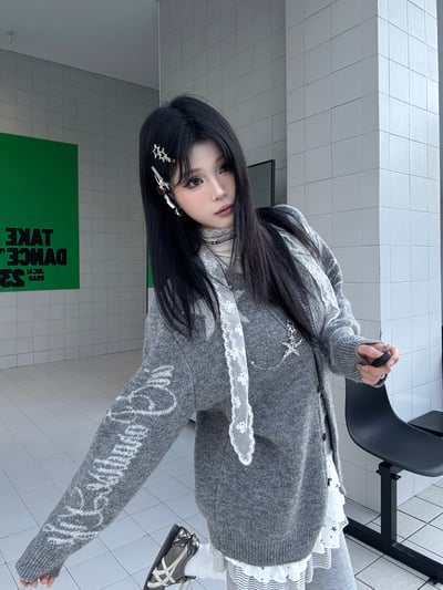 澀谷秋冬甜美針織外套4