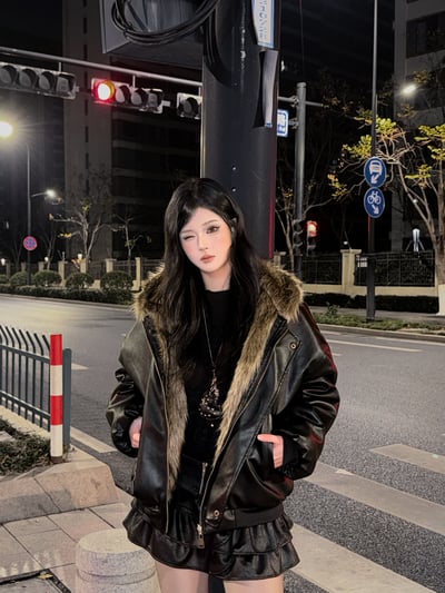 冬季高階皮毛正反兩穿外套2