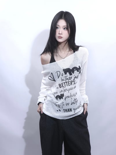【韓代】美式塗鴉針織上衣4