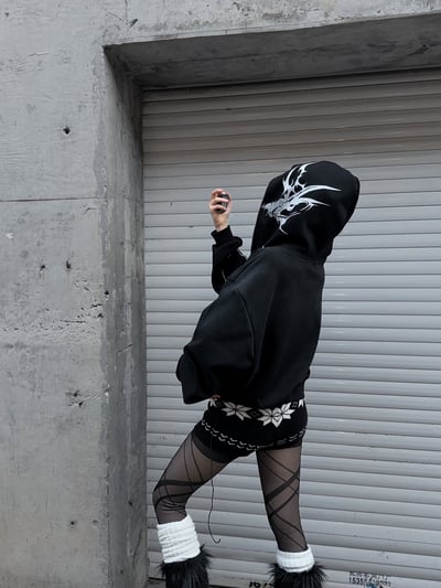 美式街頭中性全拉鏈字母外套6