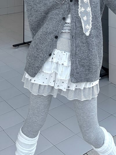 星星條紋拼接y2k蛋糕裙1