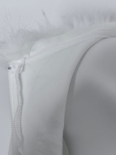 雪白復古字母毛邊連帽外套13