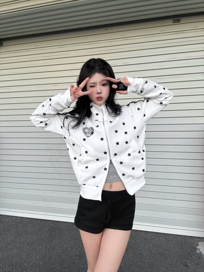 韓系ins星星俏皮日常短外套‎⭑4