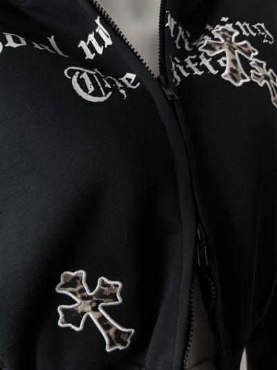 超好看！小眾美式豹紋連帽短款外套8