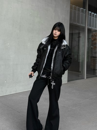 設計感復古重磅毛領外套8