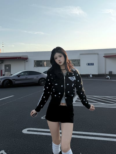 韓系ins星星俏皮日常短外套‎⭑8