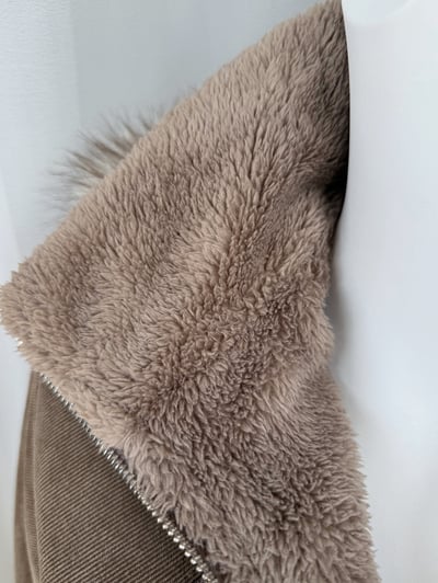 美拉德高領內刷毛合身外套（可拆毛帽）19