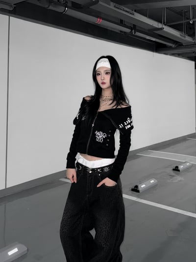 高級質感漸層豹紋彎刀褲9