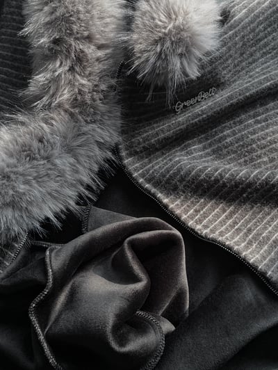 冬季高階條紋大毛連帽外套8