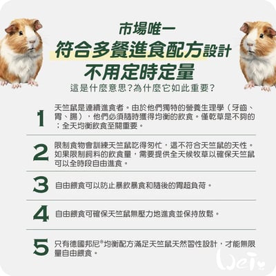 Bunny德國邦尼 成天竺鼠無糖高安C花草配方(小顆粒圓柱)7