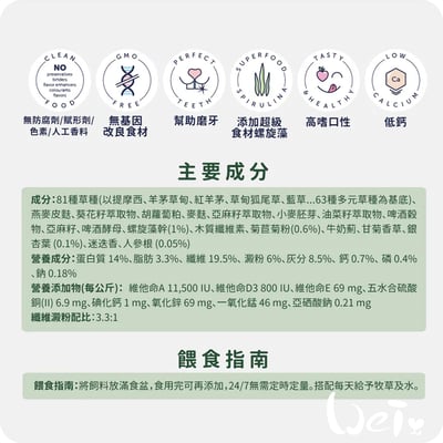 Bunny德國邦尼 夢想高齡兔草本養生無糖配方(小顆三柱顆粒)5