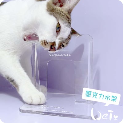 鼓勵喝水小標語 水晶貼紙 (立體浮雕感，防水轉印貼) 壓克力水架可用4