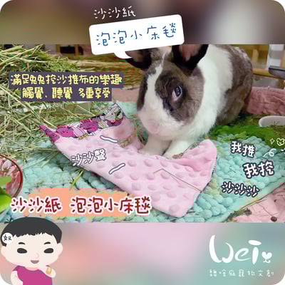 手作 - 泡泡小床毯 (沙沙響紙)1