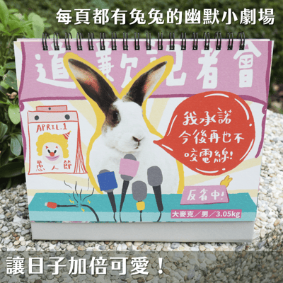完售 日日有兔兔 X 2026 浪兔公益桌曆 (台灣流浪兔保護協會)4