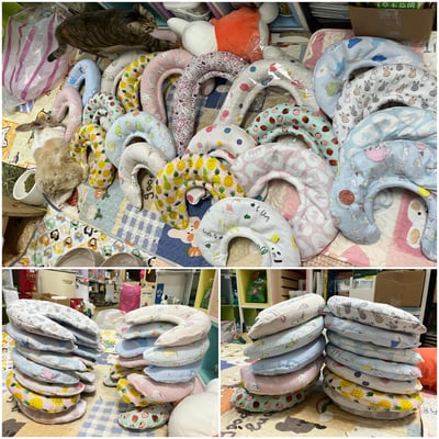 老病癱瘓兔專用靠枕 - 拐杖躺、兔U枕  (手作特製斜躺感月亮枕)16