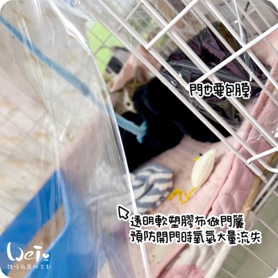 【寵物氧氣房注意事項】自製氧氣房DIY方法 - 圍片組裝/整理箱改造/籠子/外出 經驗分享8