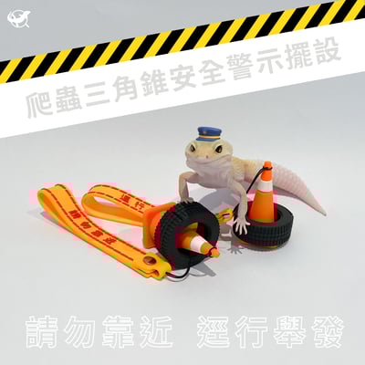 爬蟲三角錐安全警示擺設1