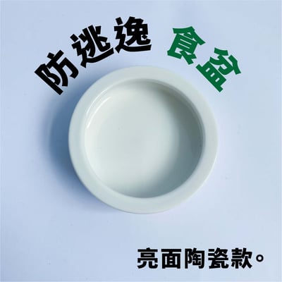 爬蟲防逃逸食盆（圓形亮面陶瓷款）2