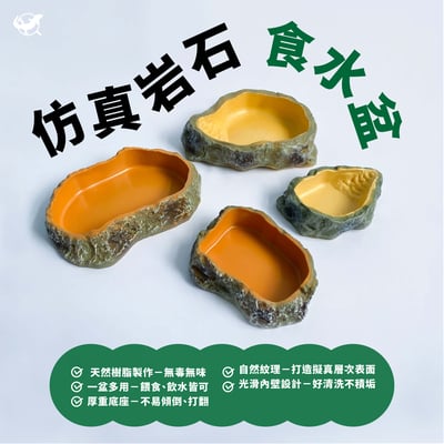 爬蟲仿真岩石食水盆2