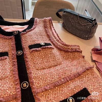 小香風毛呢背心12