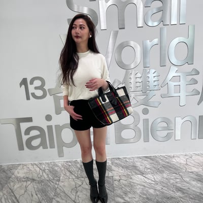 格紋毛呢托特包[grid tote bag]7