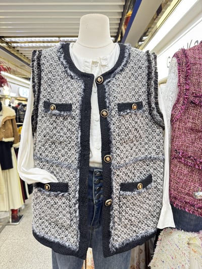 小香風毛呢背心3