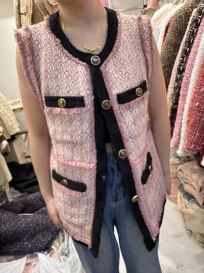 小香風毛呢背心5