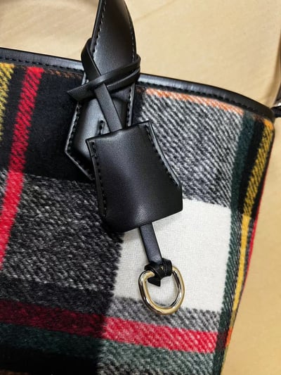 格紋毛呢托特包[grid tote bag]4