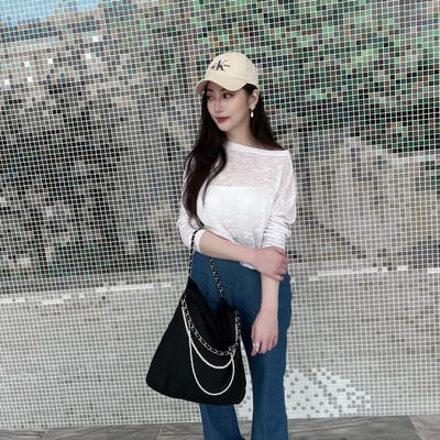 「特別訂製」黑色高級尼龍版珍珠22Bag 鏈條包][ nylon Pearl 22 chain Bag ]]1