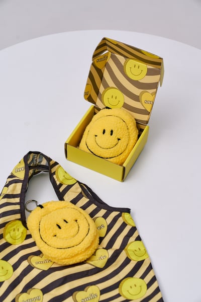 毛茸茸笑臉購物包[Fluffy smiley shopping bag]4