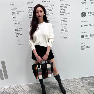 格紋毛呢托特包[grid tote bag]9