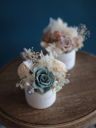 永生玫瑰小桌花 / 霧綠色 NT8901