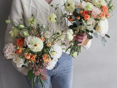 新娘捧花 / 全鮮花 / 陽光色系1