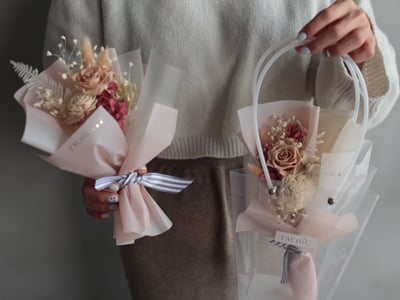 永生小花束 / 小 / 氣質奶茶 NT6904