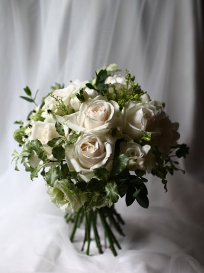 新娘捧花 / 全鮮花 / 白綠色系4