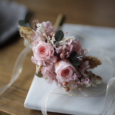 手腕花 / 永生花 / 清新粉 NT7904