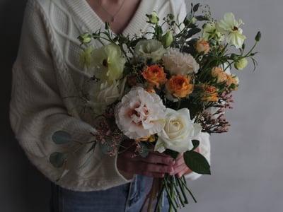 新娘捧花 / 全鮮花 / 陽光色系2