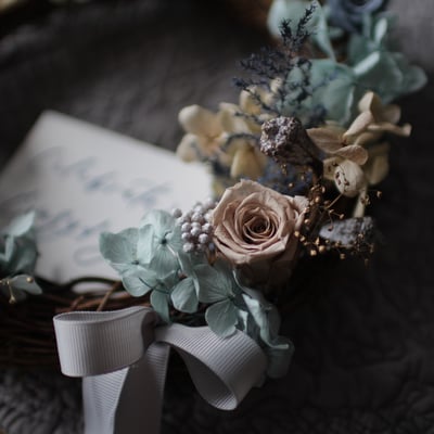 永生玫瑰花圈 / 冰藍 NT28803