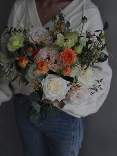 新娘捧花 / 全鮮花 / 陽光色系4