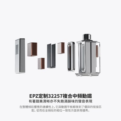 EPZ P50 五單元耳機 1圈2鐵2平板 開放式設計3