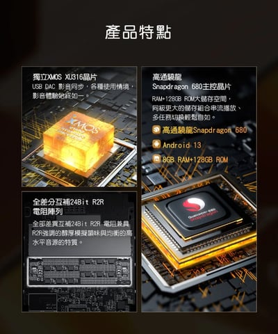 FIIO M33 R2R 隨身音樂播放器 自研全差分 24Bit 梯形電阻陣列 DAP2