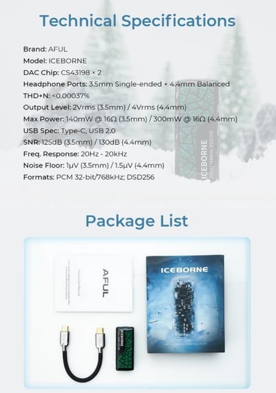 AFUL ICEBORNE 冰原 雙CS43198 便攜式 USB DAC 解碼耳擴 小尾巴 藏韻於形，蘊聲於芯10
