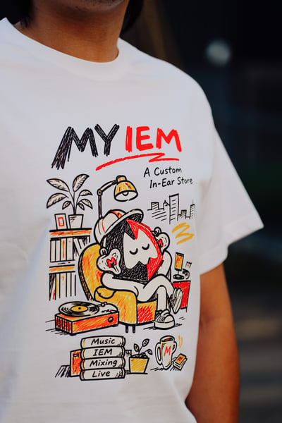 MY IEM - Music Lifestyle Tee 音樂生活插畫短袖 T 恤｜白色4