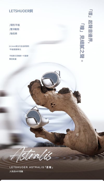 LETSHUOER Astralis 星瞳｜15.5mm 第五代全自研環形平面振膜耳機1