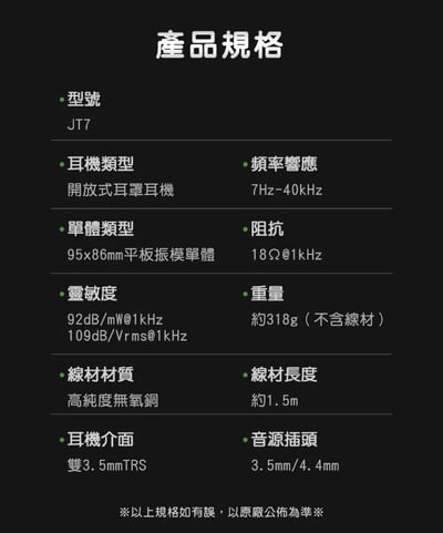 FiiO × Jade Audio JT7 開放式平板振膜耳罩式耳機 可折疊9