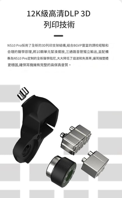 BGVP NS10 Pro 兩圈八鐵 圈鐵混合耳道式耳機 HIFI耳機5