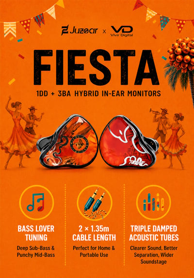 Juzear x Vivir Digital FIESTA 1圈3鐵 耳道式耳機 嘉年華終極版 派對之魂1