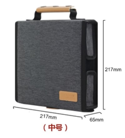 耳機收納包 (皮製手把) 高質感新品 二格 四格 六格4